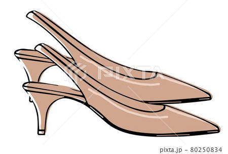 Slingback shoes on kitten heel, women footwear Slingback shoes on kitten heel, women footwear 80250834