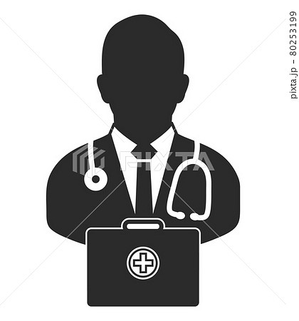 Doctor  icon with medicine box. Flat style vector EPS. 80253199