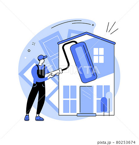 Painter services abstract concept vector illustration. Painter services abstract concept vector illustration. 80253674