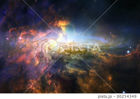 Cluster of stars. Nebula. Elements of this image furnished by NASA 80254349