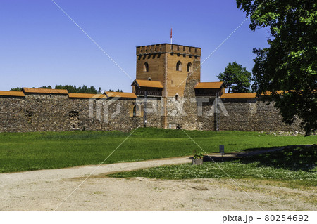 Defensive Wall of Medieval Castle Medininkai, Lithuania 80254692
