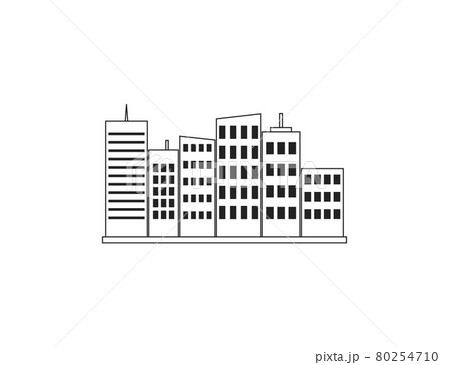 City, landscape, view, line flat. Vector illustration. 80254710