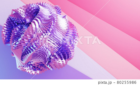 Colorful 3D illustration of generative design element with a copyspace Colorful 3D illustration of generative design element with a copyspace 80255986