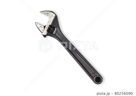 Close Up of an Spanner wrench isolated on a white background Close Up of an Spanner wrench isolated on a white background 80256090