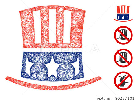 Uncle Sam Hat Web Vector Mesh Illustration 80257101