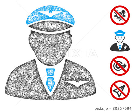 Pilot Web Vector Mesh Illustration 80257694