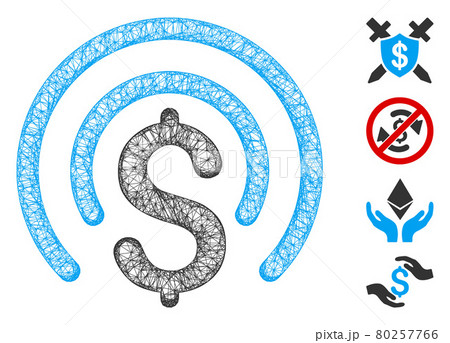 Money Sphere Web Vector Mesh Illustration Money Sphere Web Vector Mesh Illustration 80257766