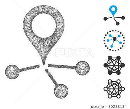 Location Links Web Vector Mesh Illustration 80258184