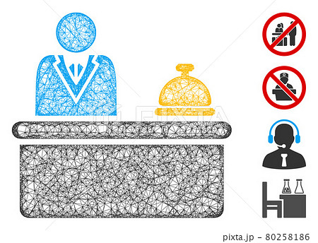 Lobby Desk Web Vector Mesh Illustration 80258186