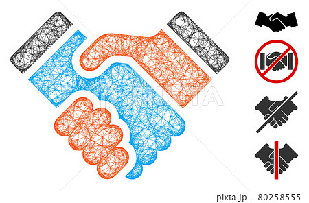 Handshake Web Vector Mesh Illustration Handshake Web Vector Mesh Illustration 80258555