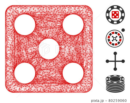 Dice Web Vector Mesh Illustration Dice Web Vector Mesh Illustration 80259060