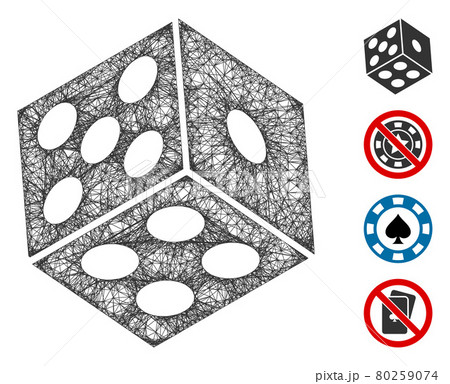 Dice Web Vector Mesh Illustration Dice Web Vector Mesh Illustration 80259074