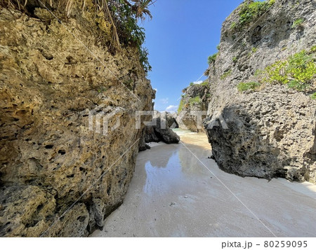 【与論島】干潮のときにだけ行ける秘密のビーチ 80259095