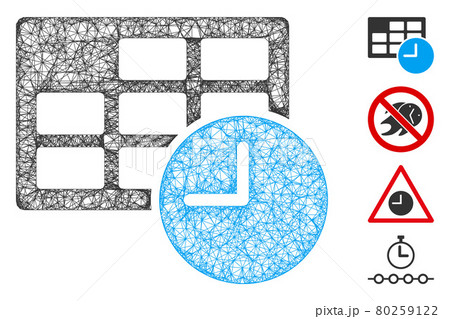 Date and Time Web Vector Mesh Illustration 80259122
