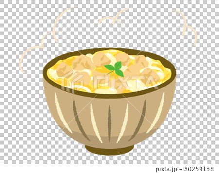 出来立ての親子丼をイメージしたイラスト 80259138