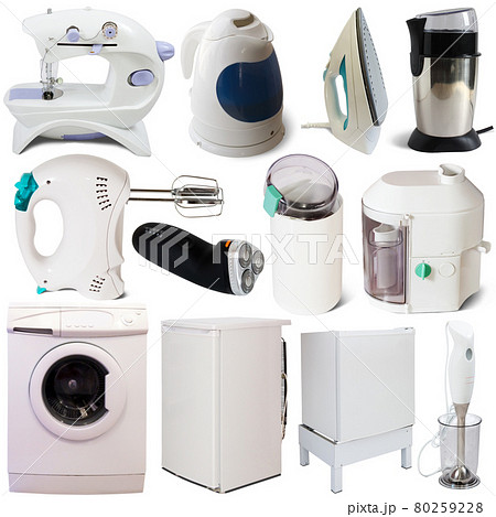 Domestic appliances isolated on white Domestic appliances isolated on white 80259228