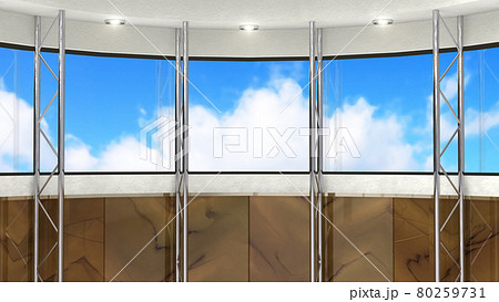 背景素材 スタジオセット 青空と白い雲 背景素材 スタジオセット 青空と白い雲 80259731