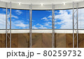 背景素材 スタジオセット 青空と白い雲 80259732