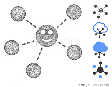 Smile Network Web Vector Mesh Illustration Smile Network Web Vector Mesh Illustration 80259740