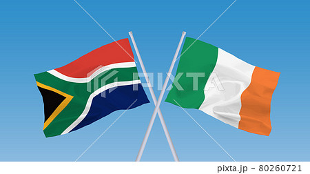 南アフリカ共和国とアイルランドの国旗