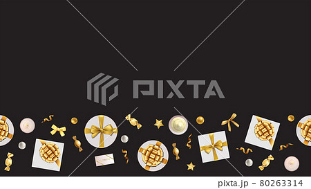 Greeting seamless border. Template with text place Greeting seamless border. Template with text place 80263314