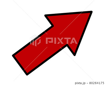 斜めの赤い矢印イラスト素材のイラスト素材