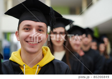 Group of diverse international graduating students celebrating Group of diverse international graduating students celebrating 80266849