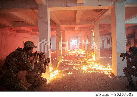 military troops in action urban environment 80267005