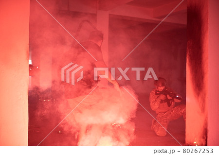 military troops in action urban environment 80267253