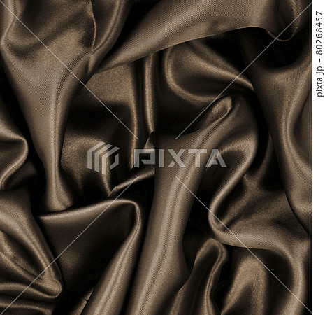 Smooth elegant brown silk or satin texture as abstract background. Luxurious background design. Sepia toned. Retro style 80268457