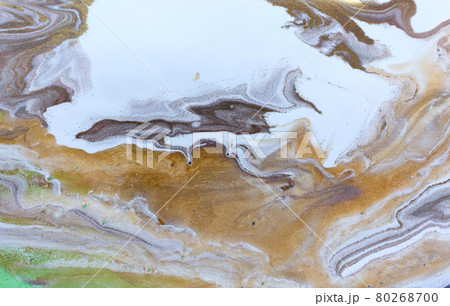 White, gold, copper and black ripple pattern. Marble abstract texture with gold particles. White, gold, copper and black ripple pattern. Marble abstract texture with gold particles. 80268700