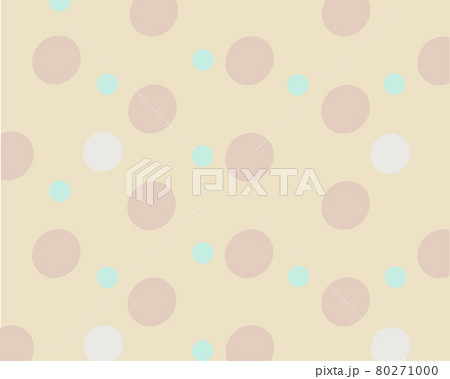 Vector delicate print with pink and blue circles on a beige background for childrens accessories, textiles 80271000