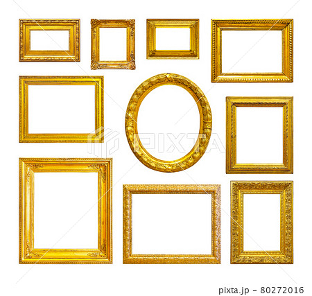 Set of golden vintage frame Set of golden vintage frame 80272016
