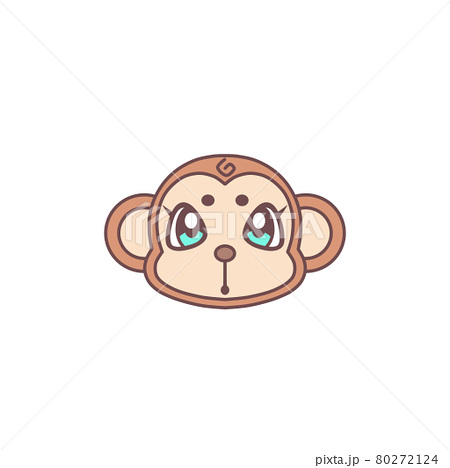 動物 猿 さるのイラスト アイコンのイラスト素材