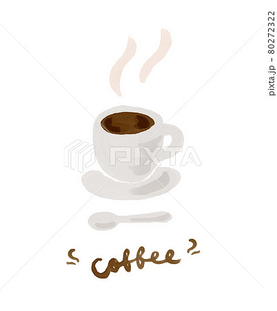 あたたかみのあるコーヒーイラストのイラスト素材