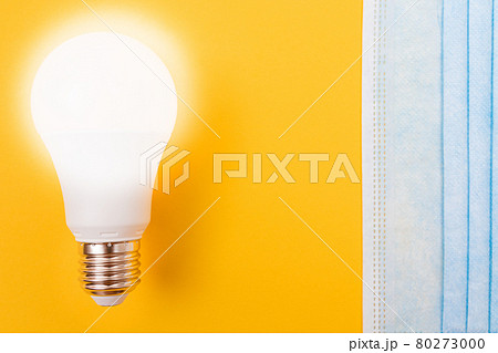 Glowing Power Saving Lamp with Medical Face Mask Glowing Power Saving Lamp with Medical Face Mask 80273000