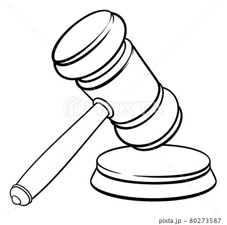 judge mallet drawing