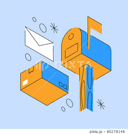 Postal Delivery Isometric Illustration 80278148