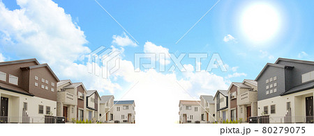 新築住宅　戸建　ニュータウン分譲地　広告素材 80279075
