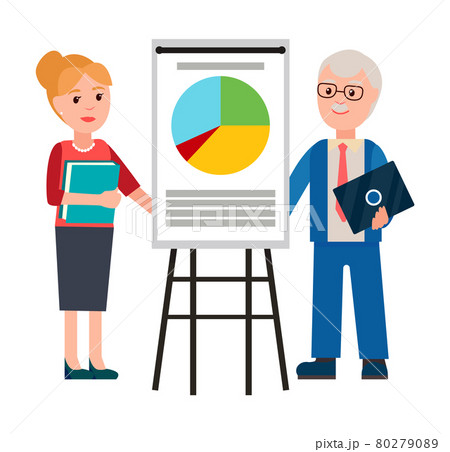 Man and Woman Business Forum Vector Illustration 80279089