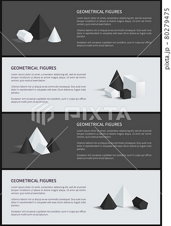 Geometrical Figures Poster Set Vector Illustration Geometrical Figures Poster Set Vector Illustration 80279475