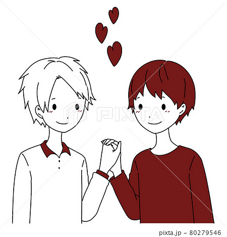 男性カップルのイラスト 80279546