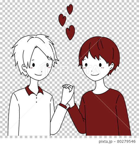 男性カップルのイラスト 80279546