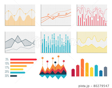 Diagrams and Percents Poster Vector Illustration Diagrams and Percents Poster Vector Illustration 80279547