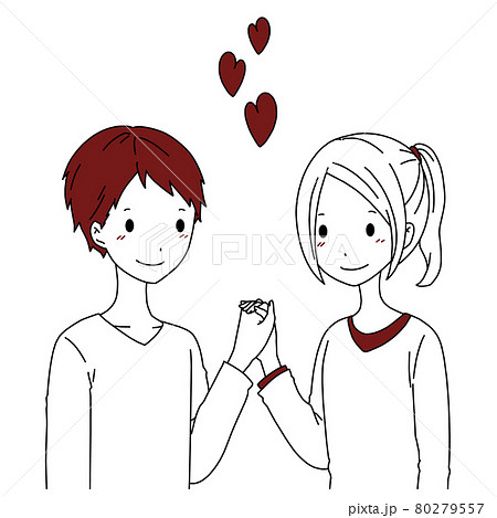 男女のカップルのイラスト 男女のカップルのイラスト 80279557