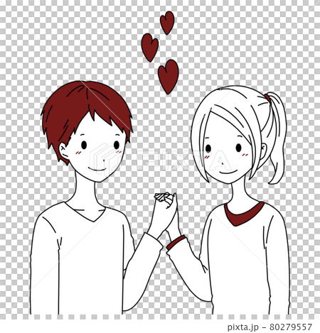 男女のカップルのイラスト 男女のカップルのイラスト 80279557