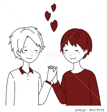 男性カップルのイラスト 80279559