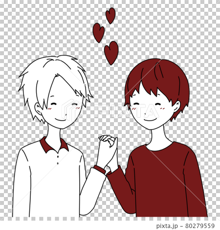 男性カップルのイラスト 80279559