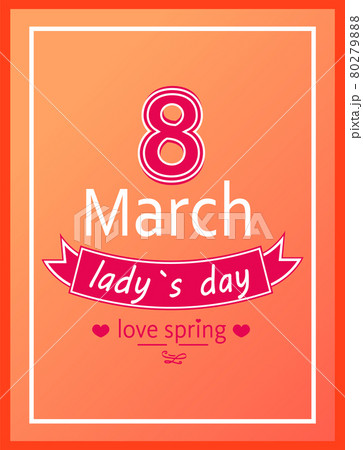 Ladys Day Love Spring 8 March Calligraphy Print 80279888