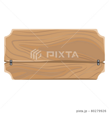 Wooden Sign with Metal Clips Place for Text Vector 80279926